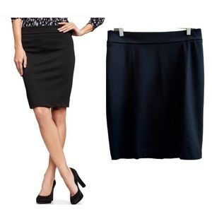 Gap NWT Classic Black Stretch Ponte Pencil Skirt